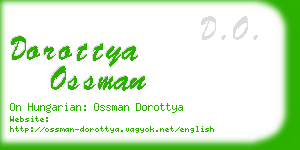 dorottya ossman business card